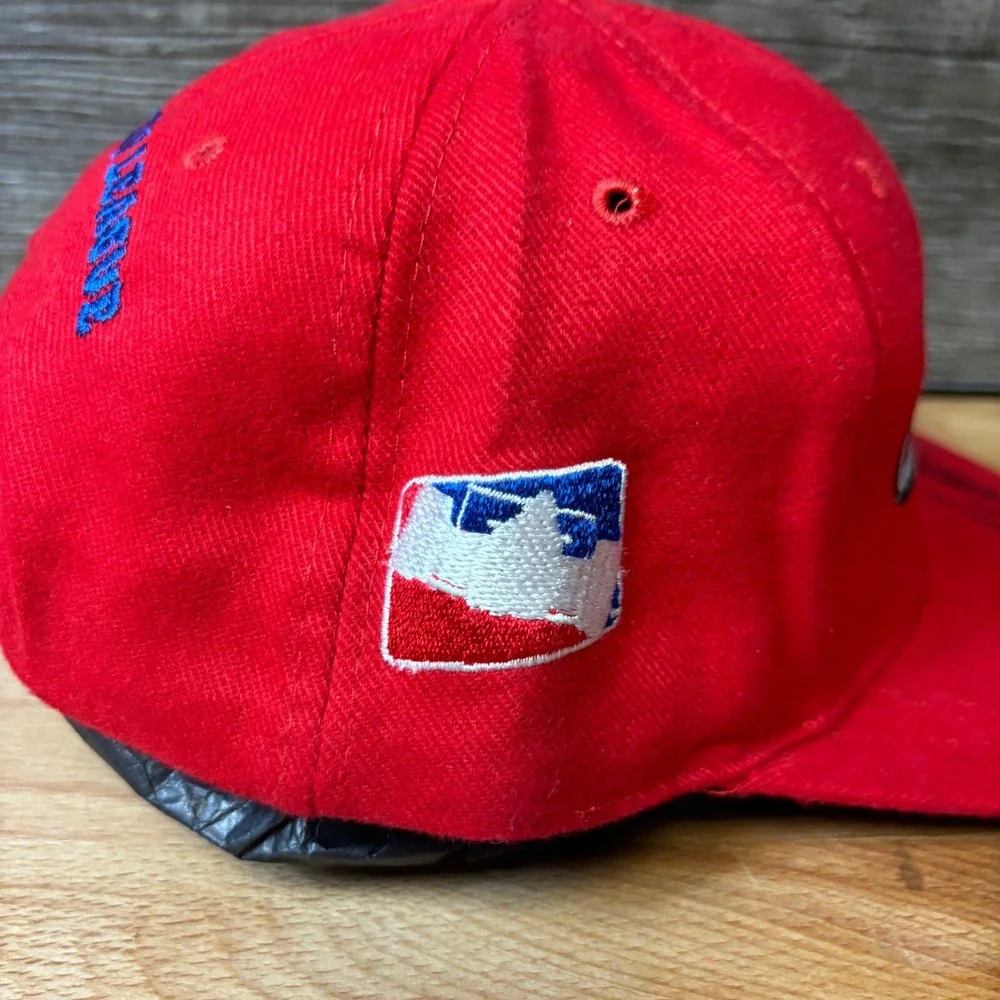 Vintage Pep Boys Hat Cap Snap Back Red Indy Racing League‎ Embroidered Auto